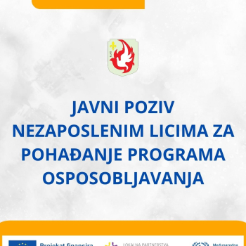 Javni poziv nezaposlenim licima za pohađanje programa osposobljavanja LEP 